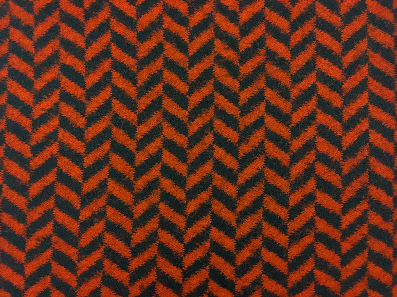 Italian Virgin Wool Felted Herringbone Knit0