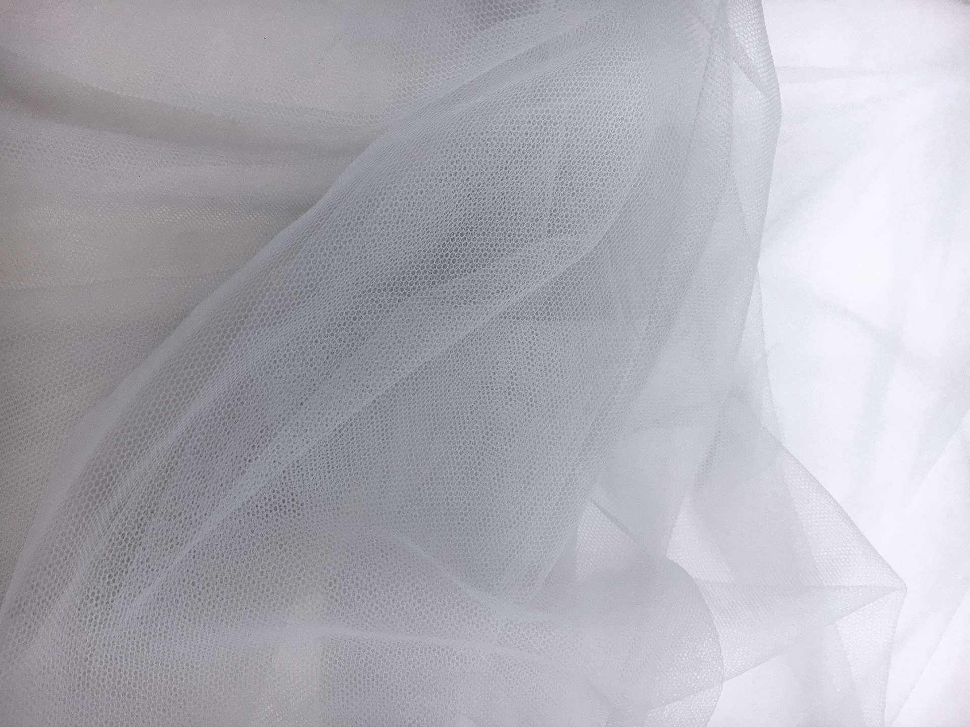 Italian Nylon Tulle in Silver0