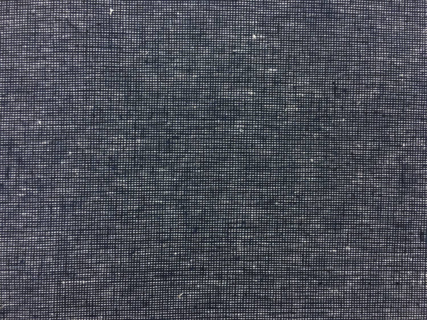 Homespun Two Toned Linen Cotton Blend in Navy 0