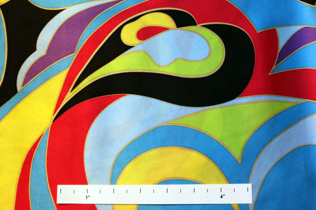 Printed Silk Charmeuse0
