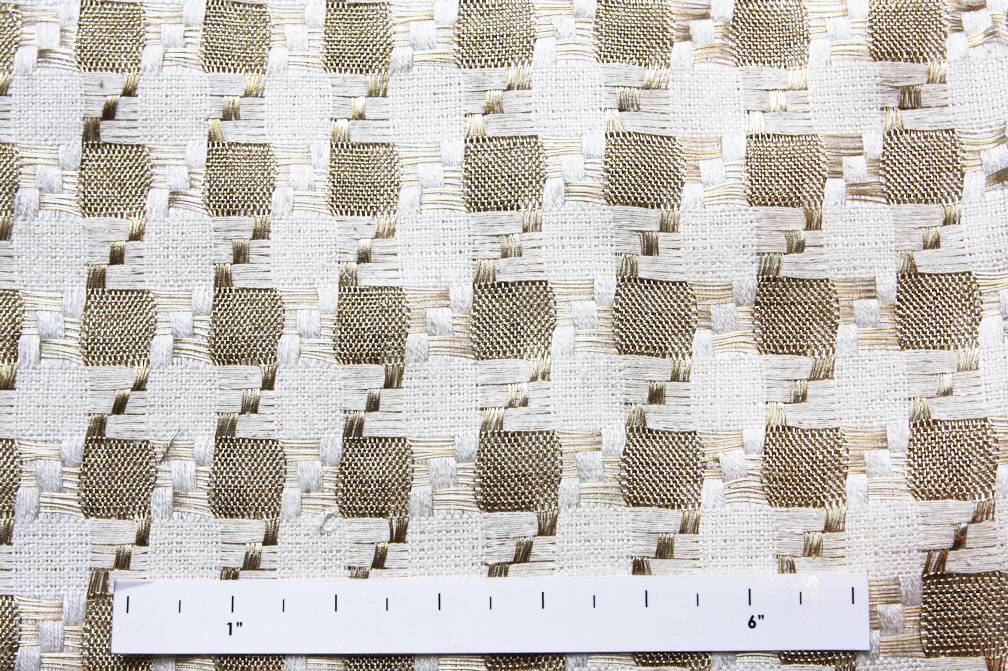 Metallic Cotton in Ivory and Gold1