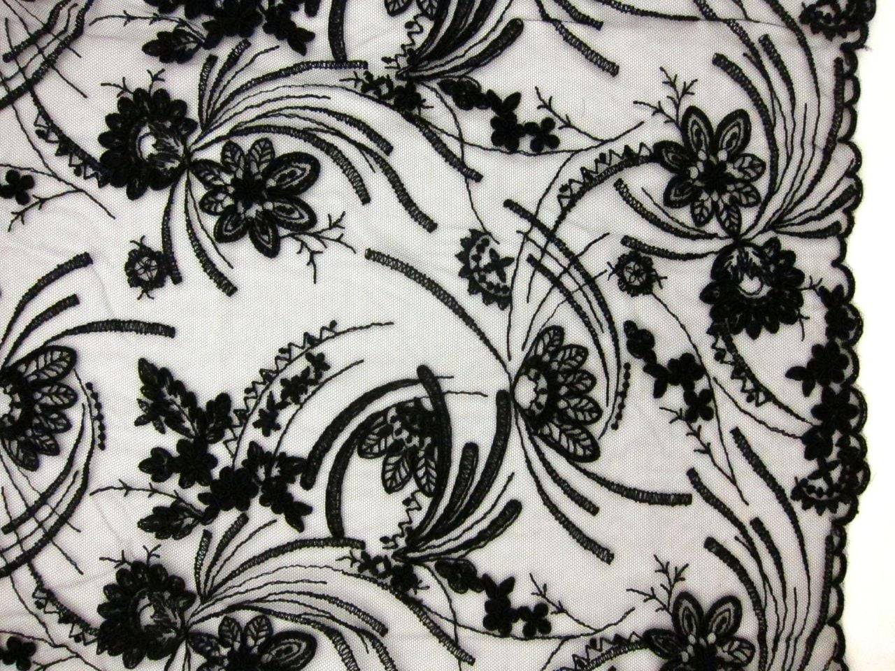 Embroidered Tulle0