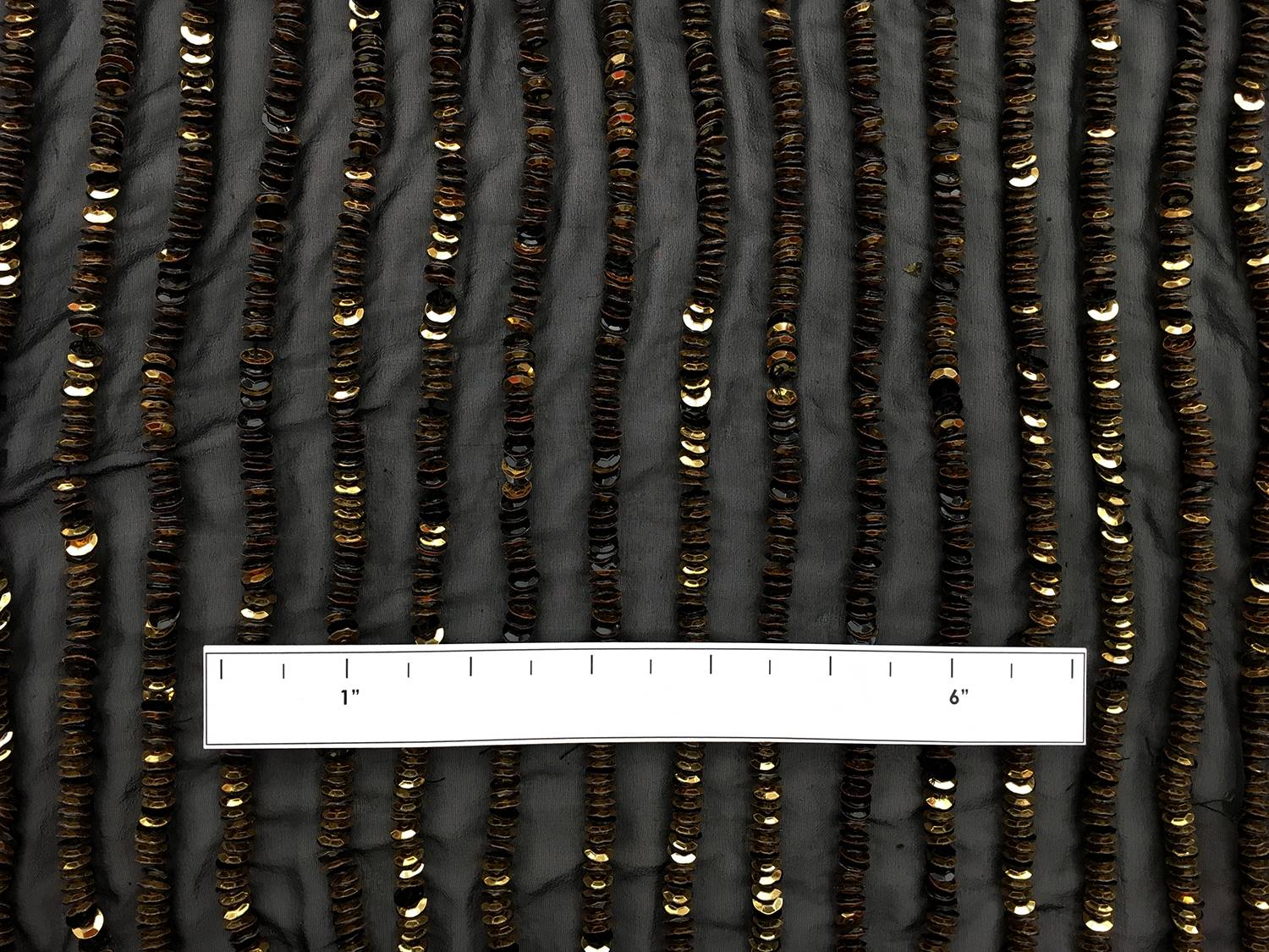 Gold Novelty Sequins on Silk Chiffon1