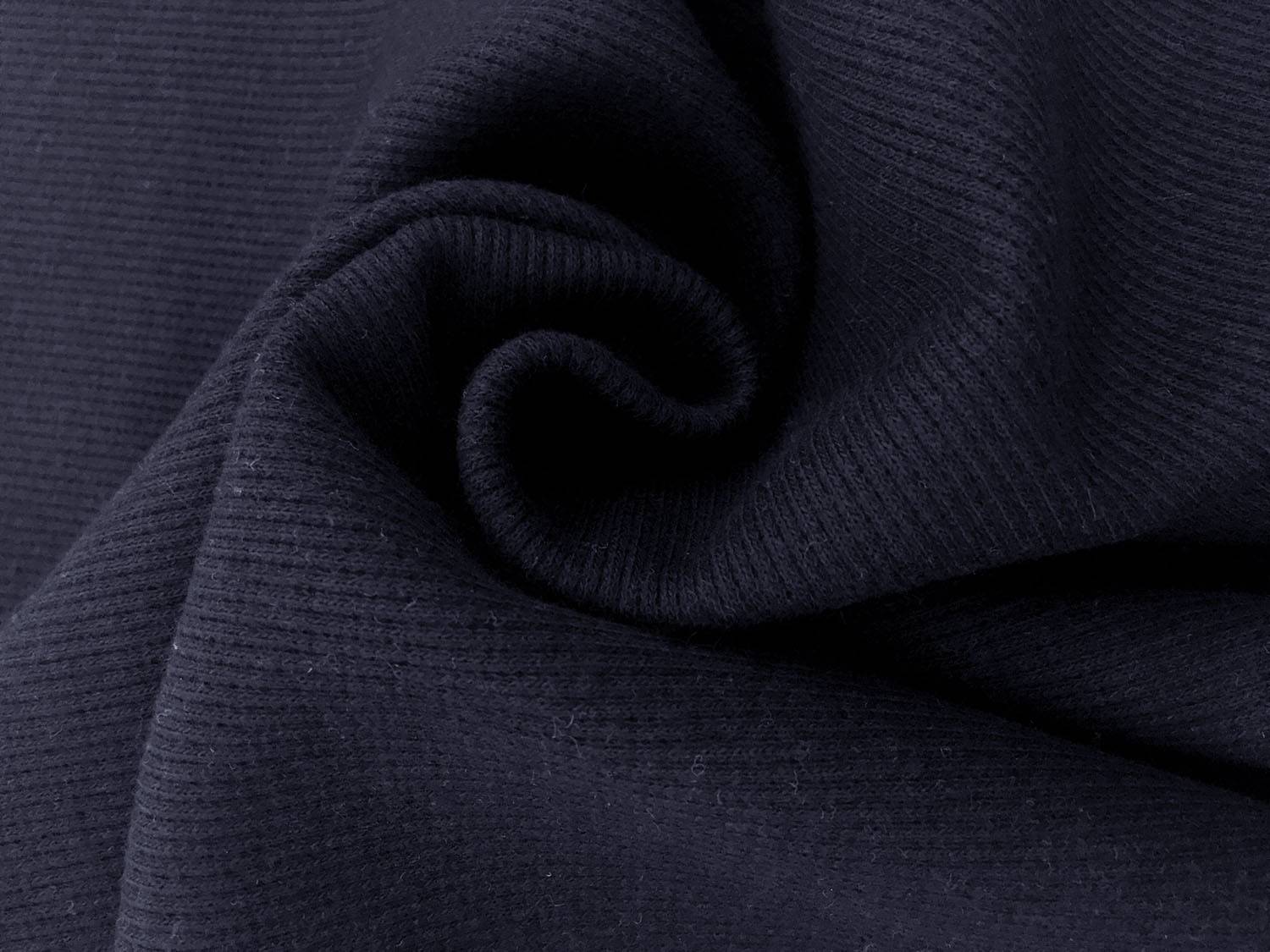 Japanese Cotton Rib Knit in Navy2