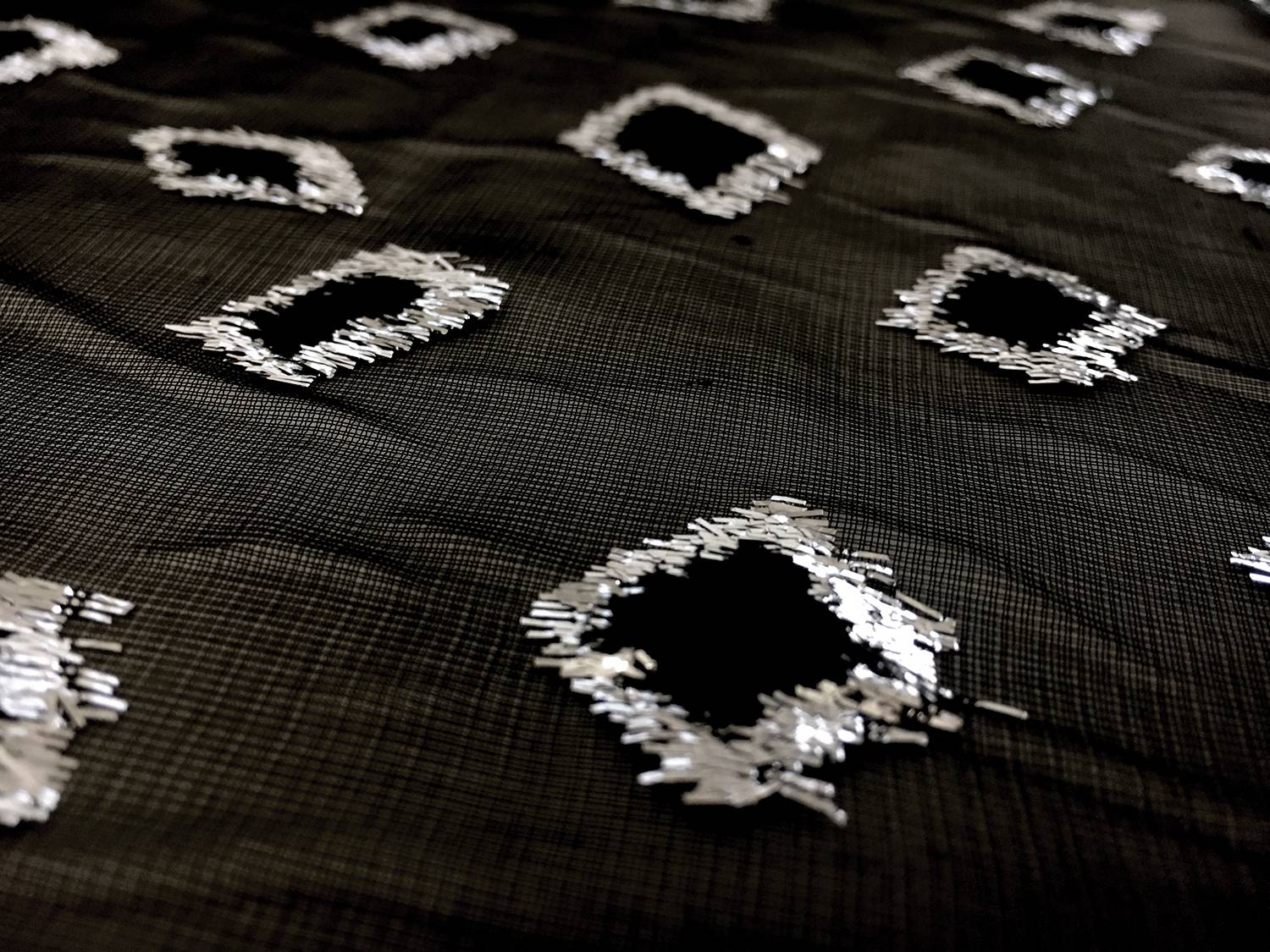 Poly and Lurex Burnout Velvet with Diamonds2