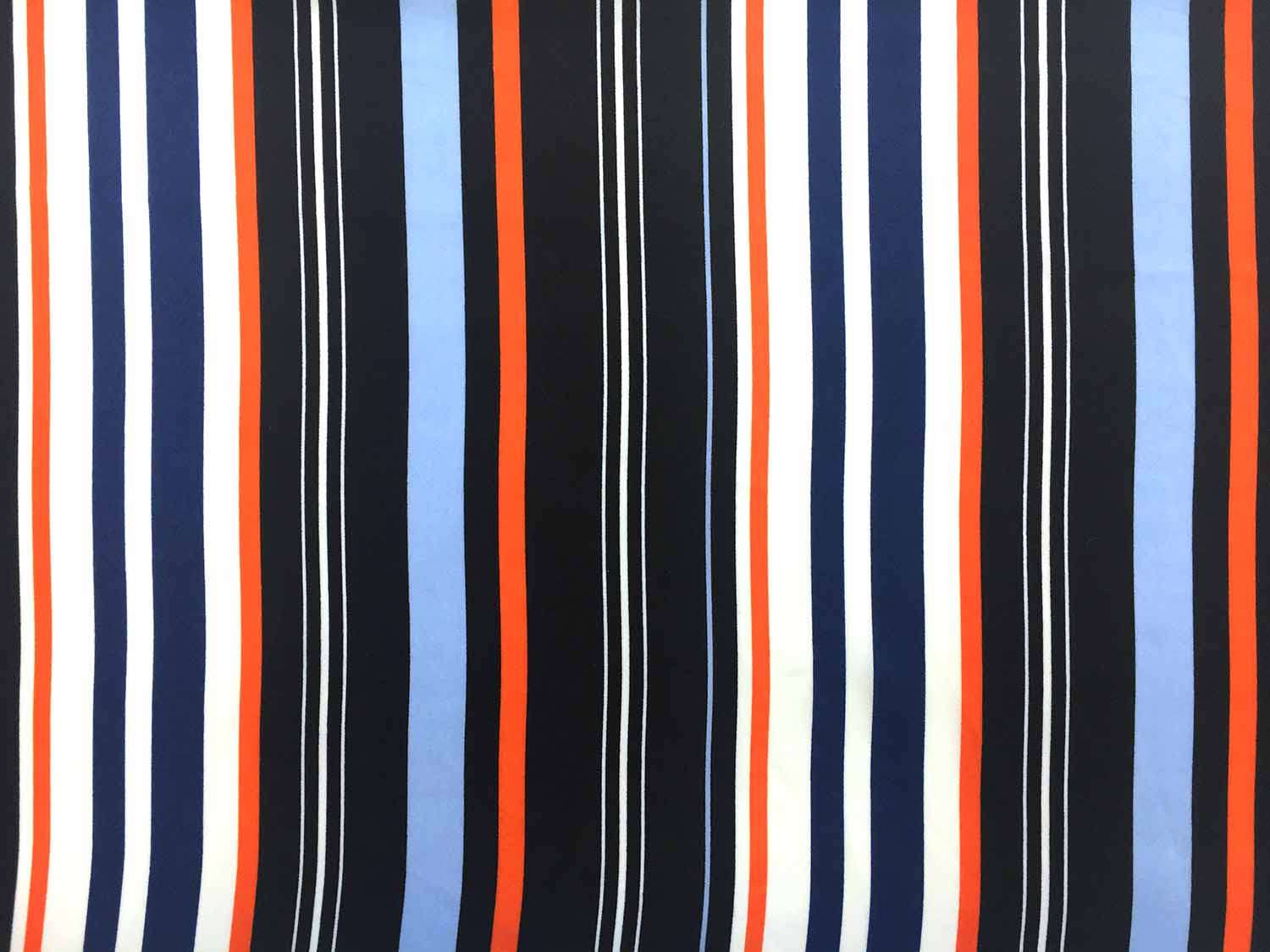 Poly Georgette Bar Code Stripe Print0