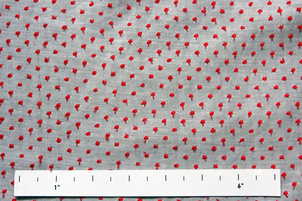 Cotton Swiss Dot in Red1