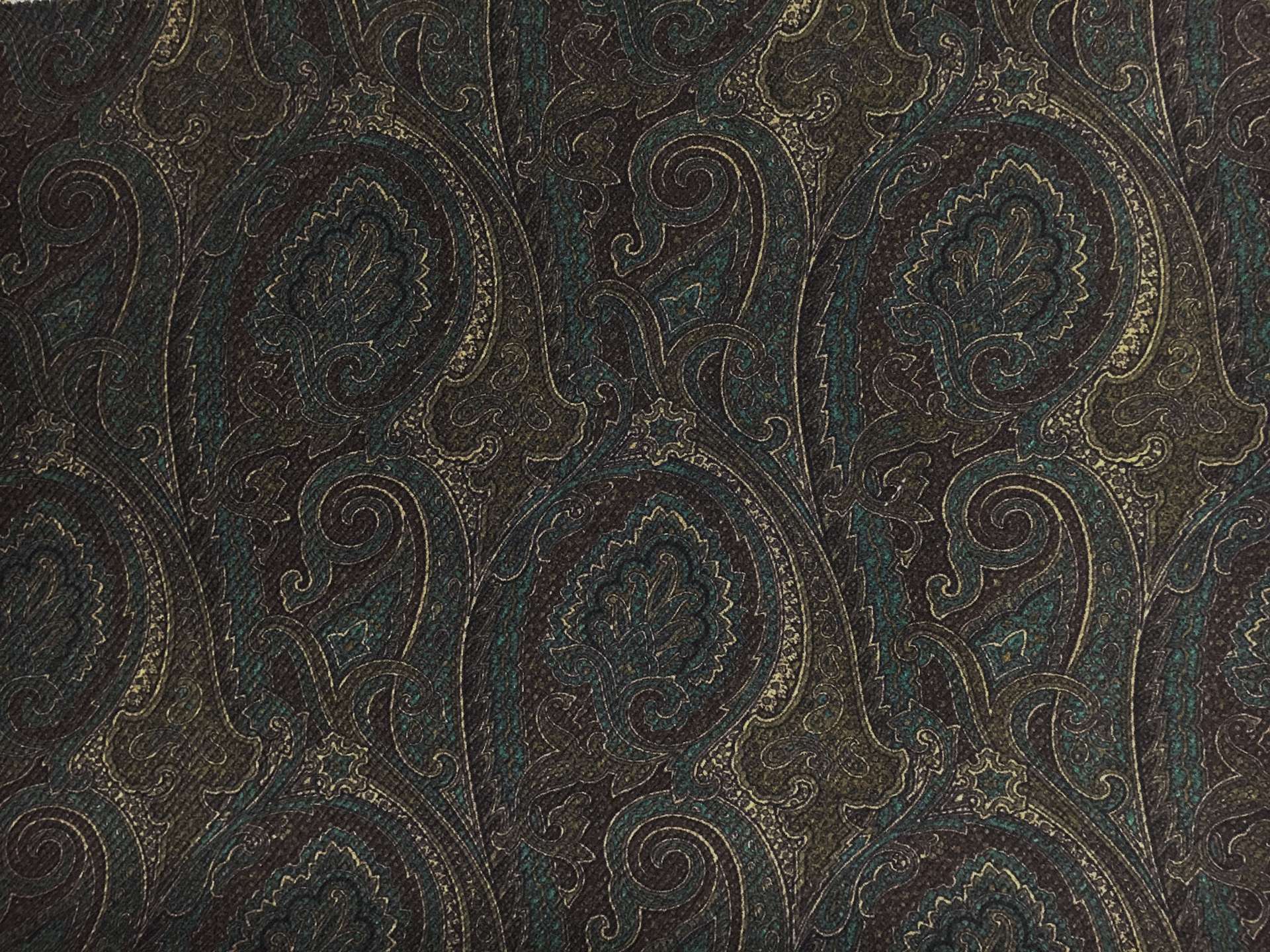 Italian Wool Twill Paisley Print0