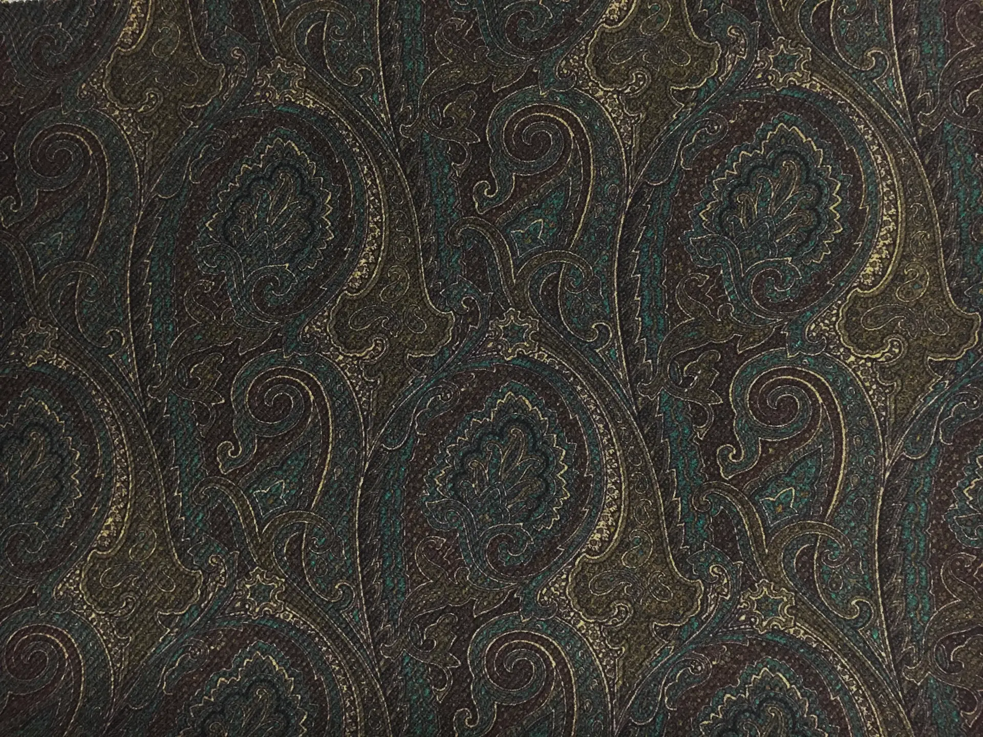 Italian Wool Twill Paisley Print0