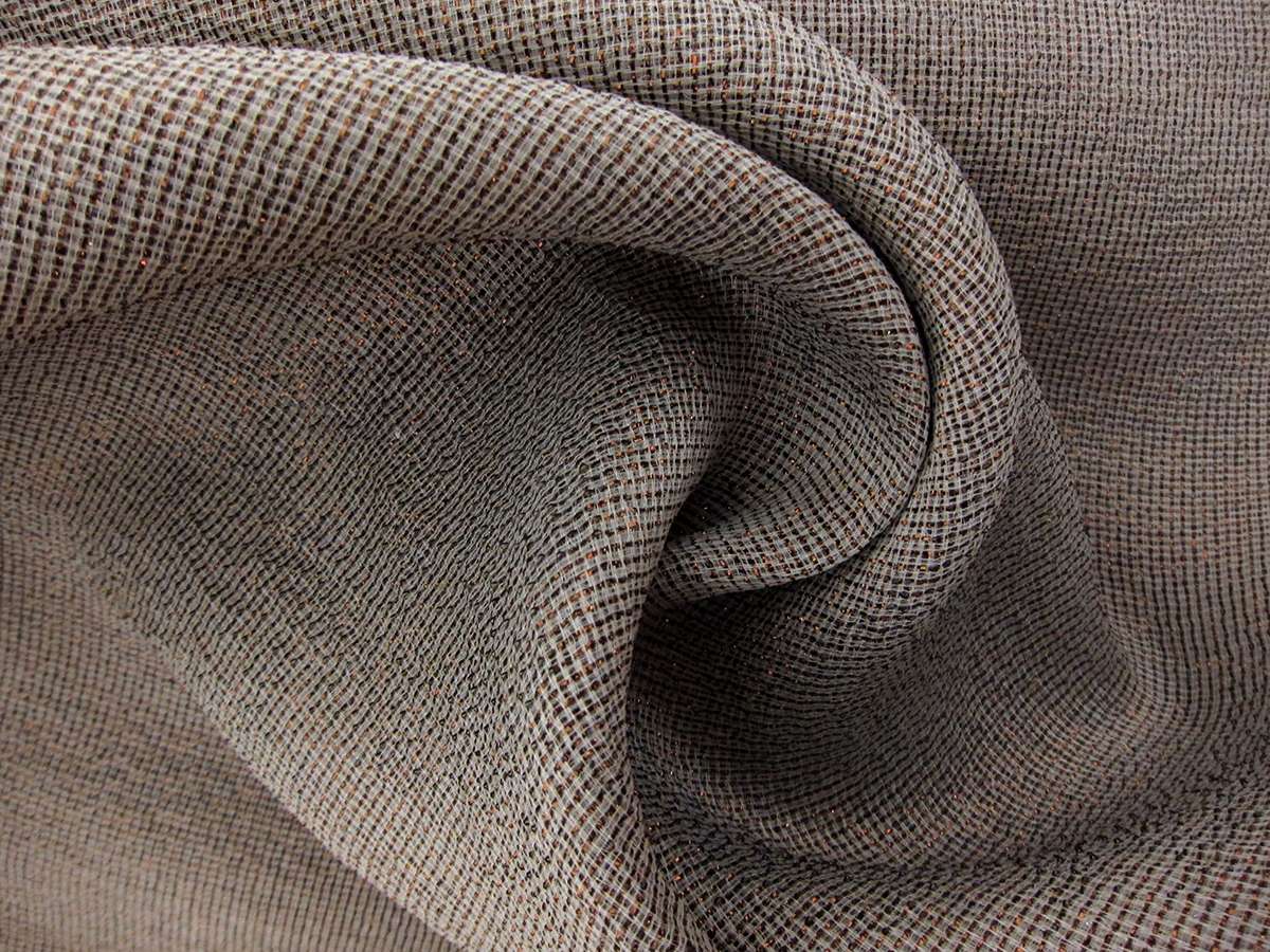 Silk Blend Metallic Marquisette0