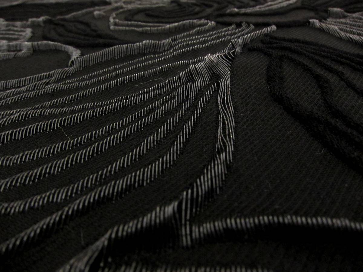 Wool and Polyester Blend Organza Cloqué1