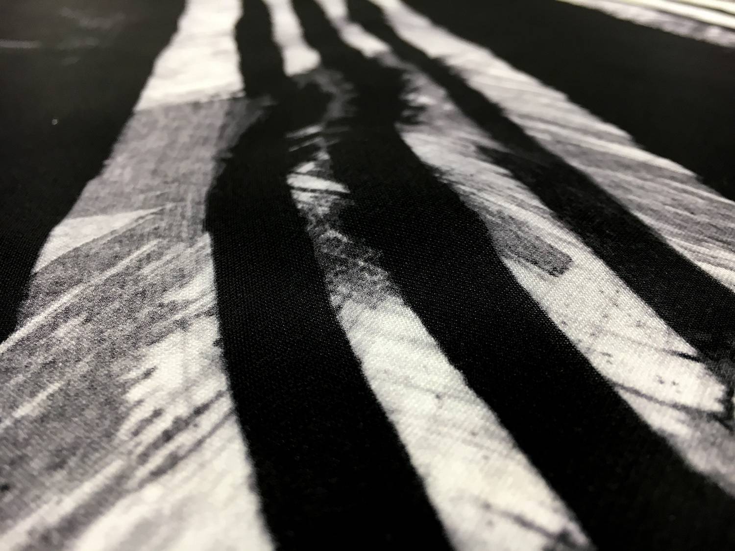Printed Silk Gazar with Large Stripe Patterns2