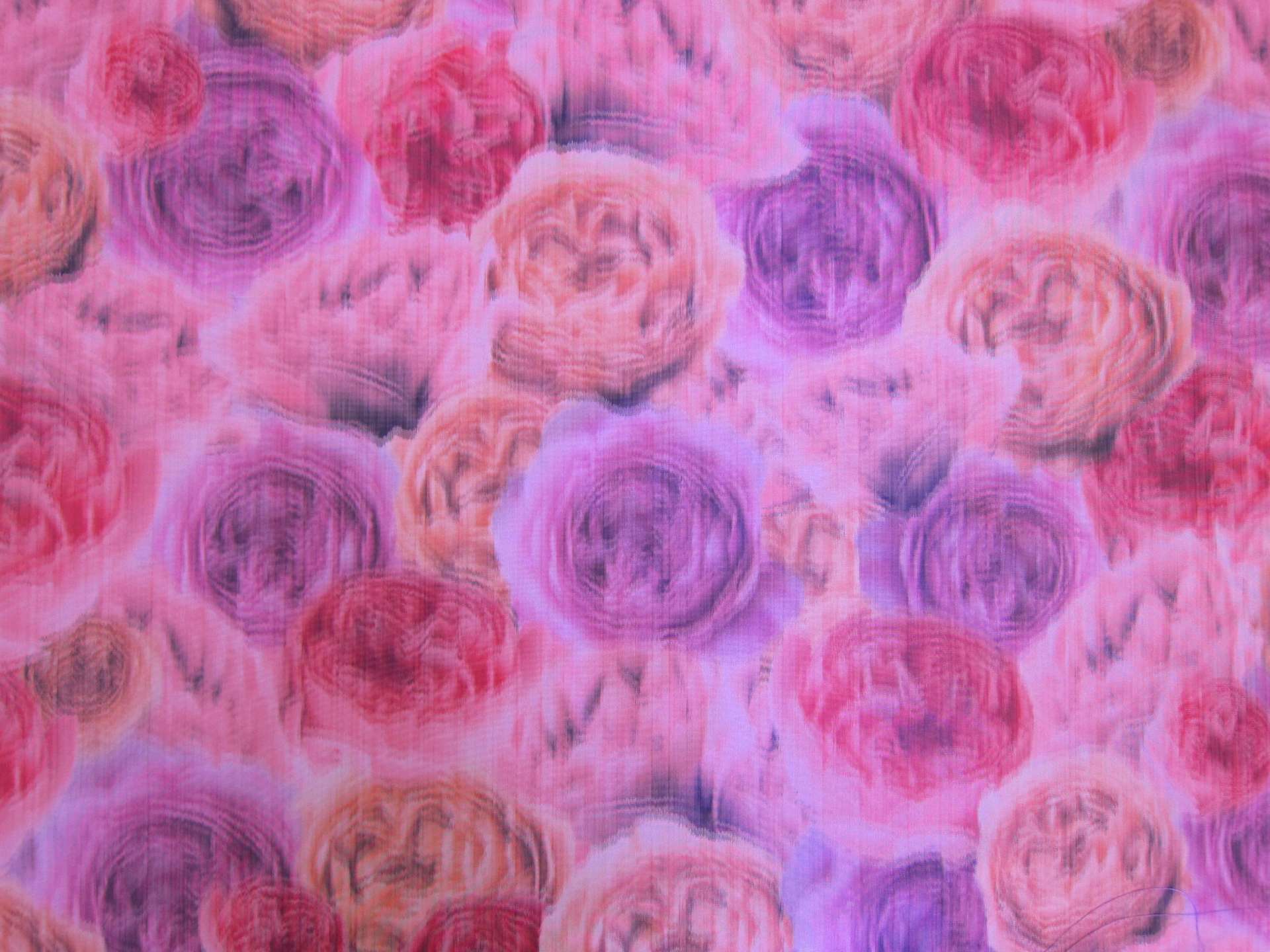 Warp Printed Iridescent Floral Taffeta