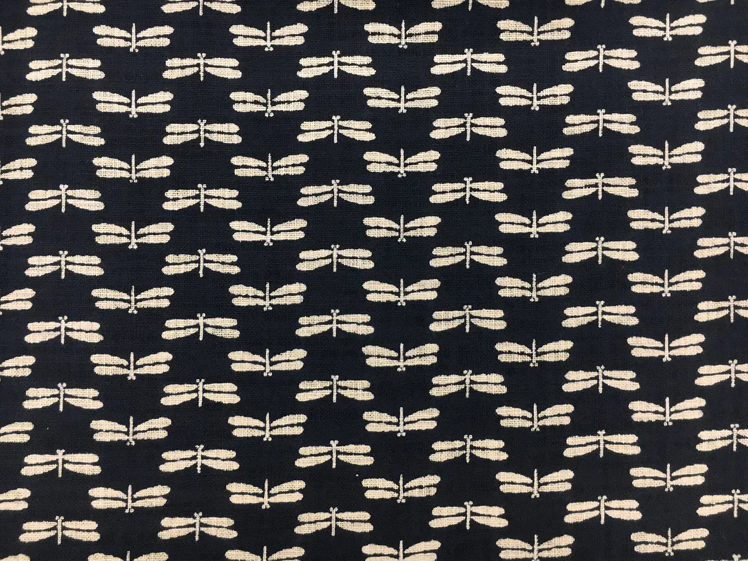Japanese Textured Cotton With Dragonflies Repeat0