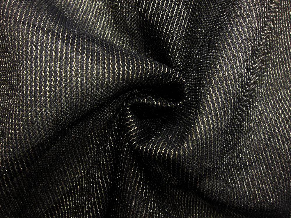 Metallic Nylon Tulle in Nero0