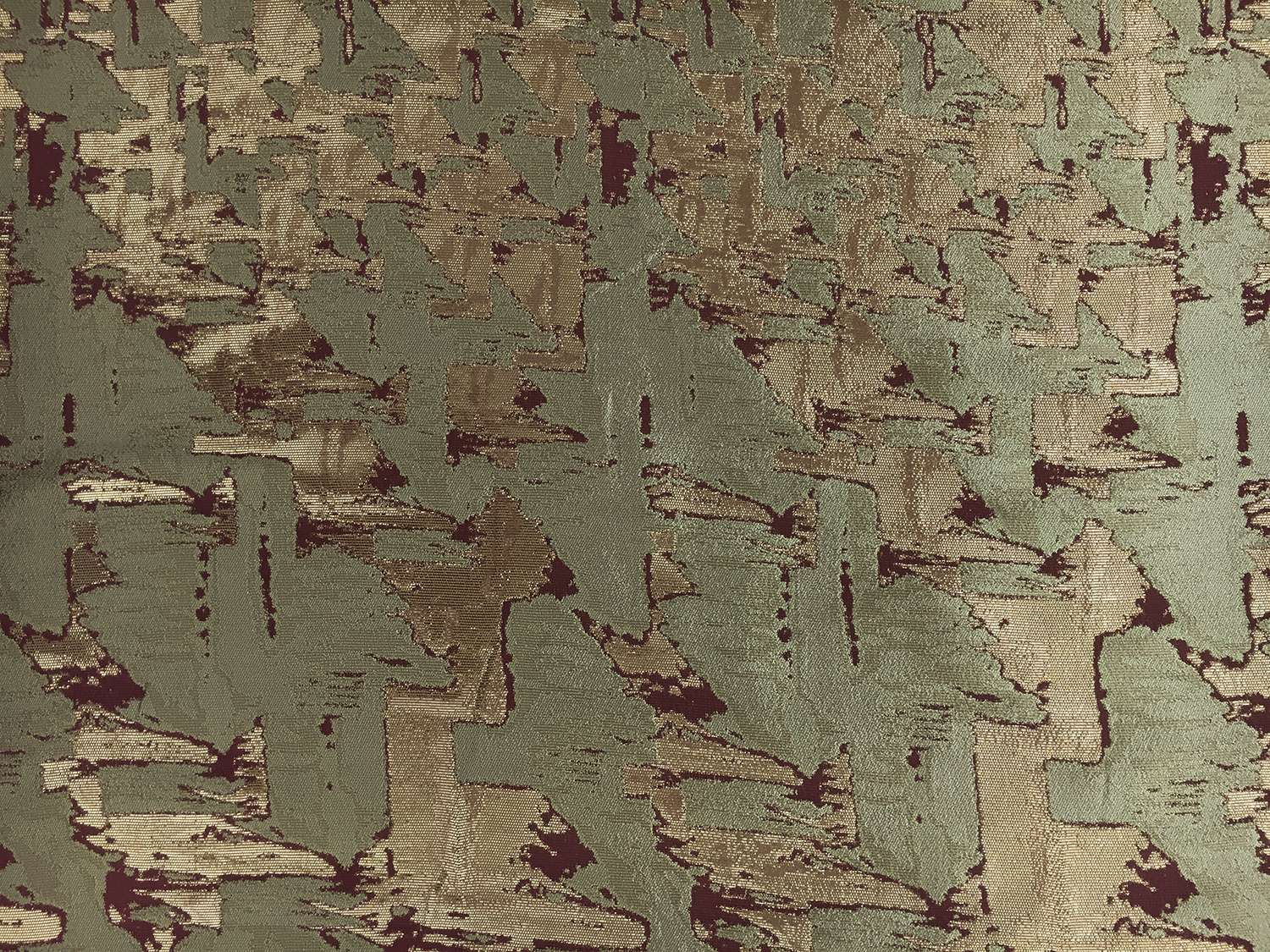 Metallic Silk and Rayon Blend Abstract Camouflage 0