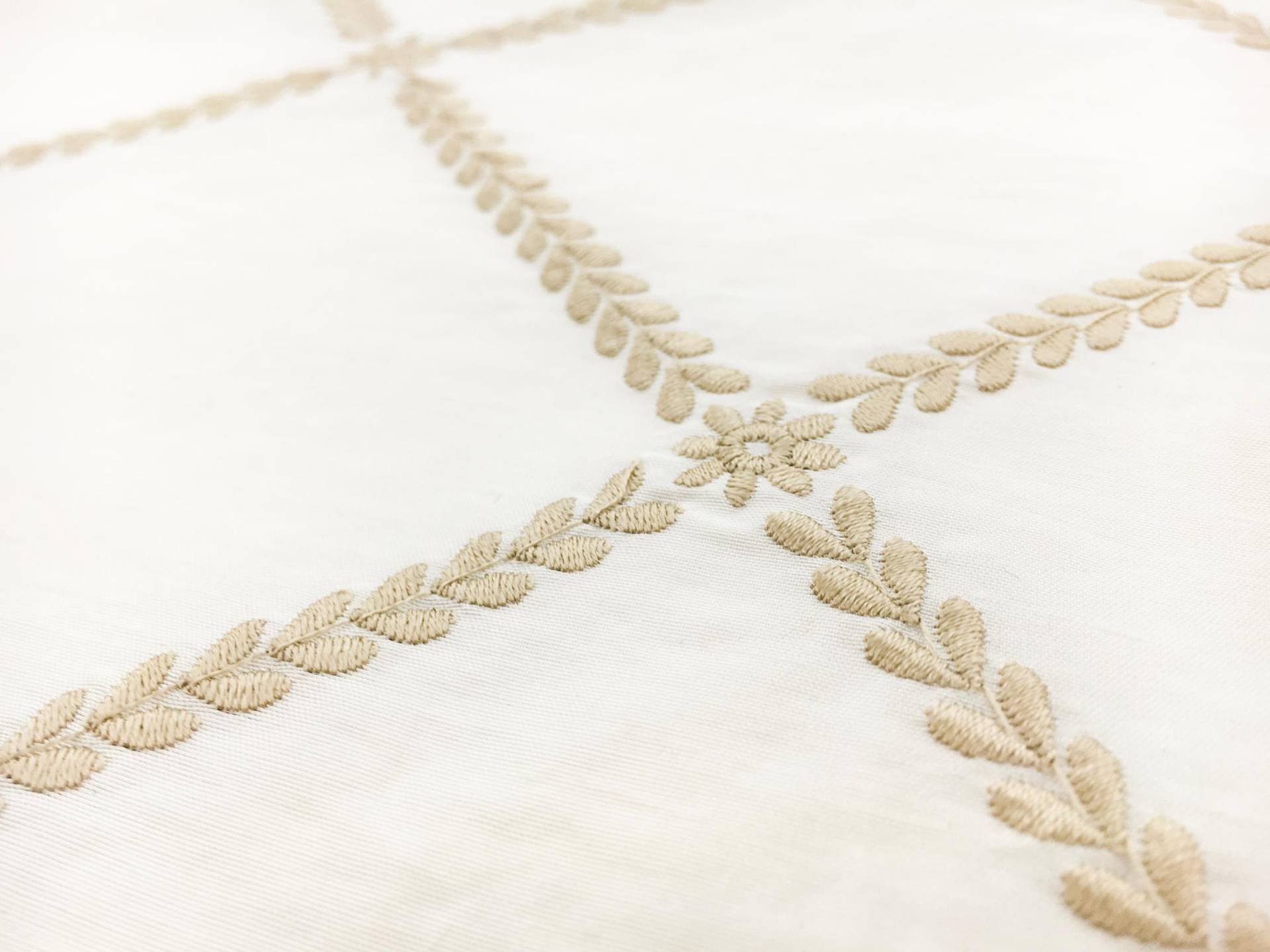 Embroidered Silk Shantung with Diamond Pattern2