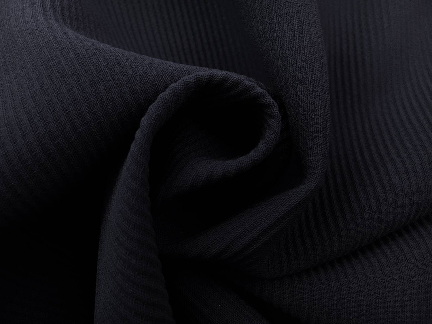 Wool Lycra Ottoman Crepe in Midnight Navy1