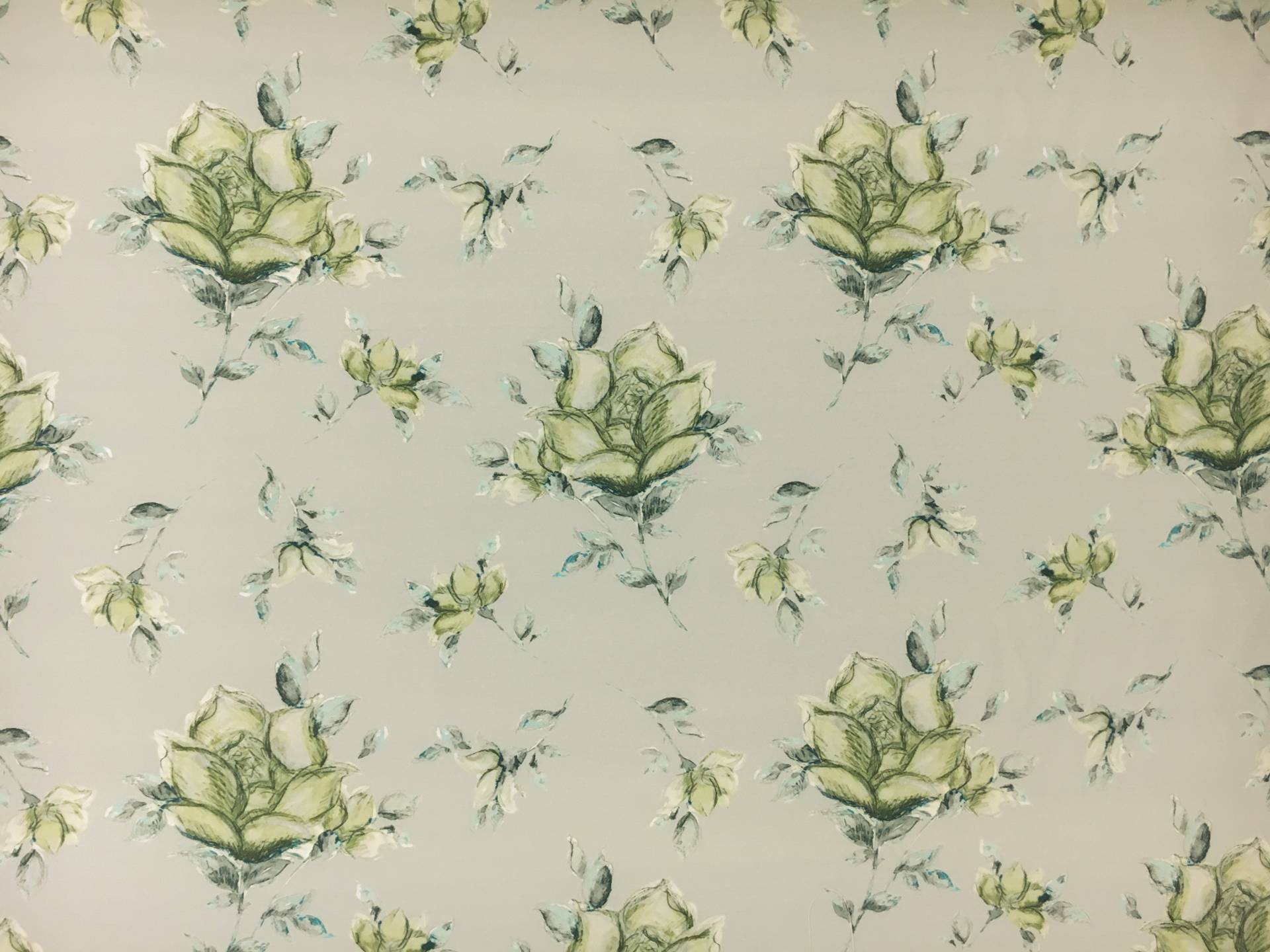Printed Heavy Silk and Wool with Lightly Sketched Florals0