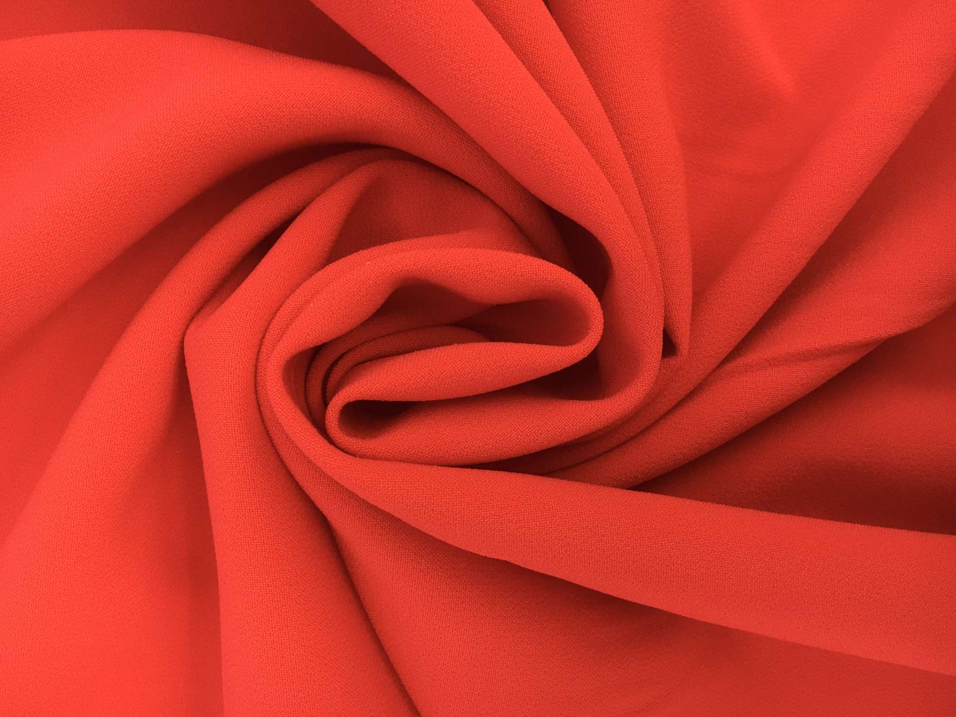 Polyester Stretch Crepe in Bright Red