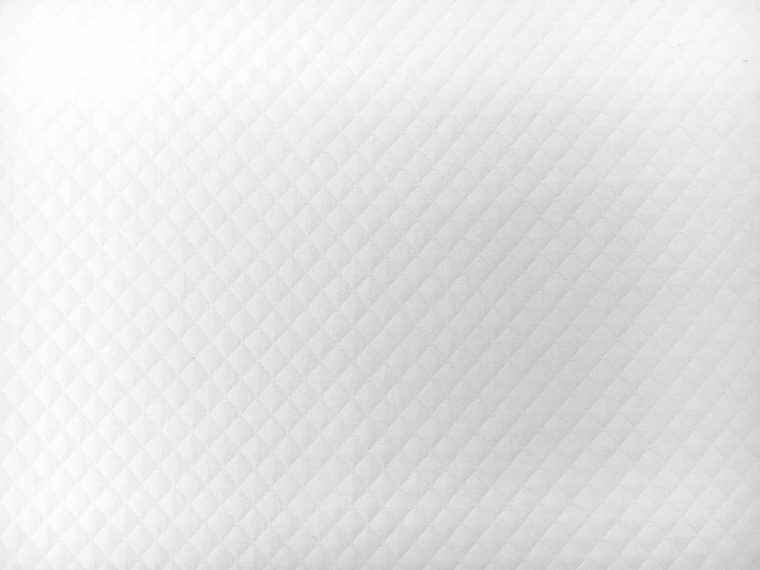 Poly Spandex Novelty Quilted Knit in White0