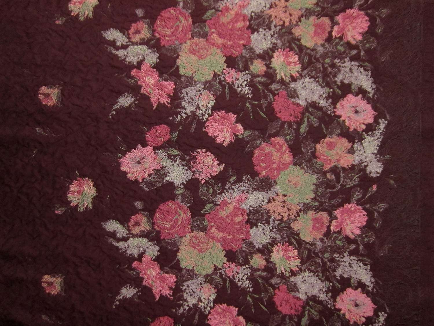 Metallic Silk Blend Organza Cloqué0