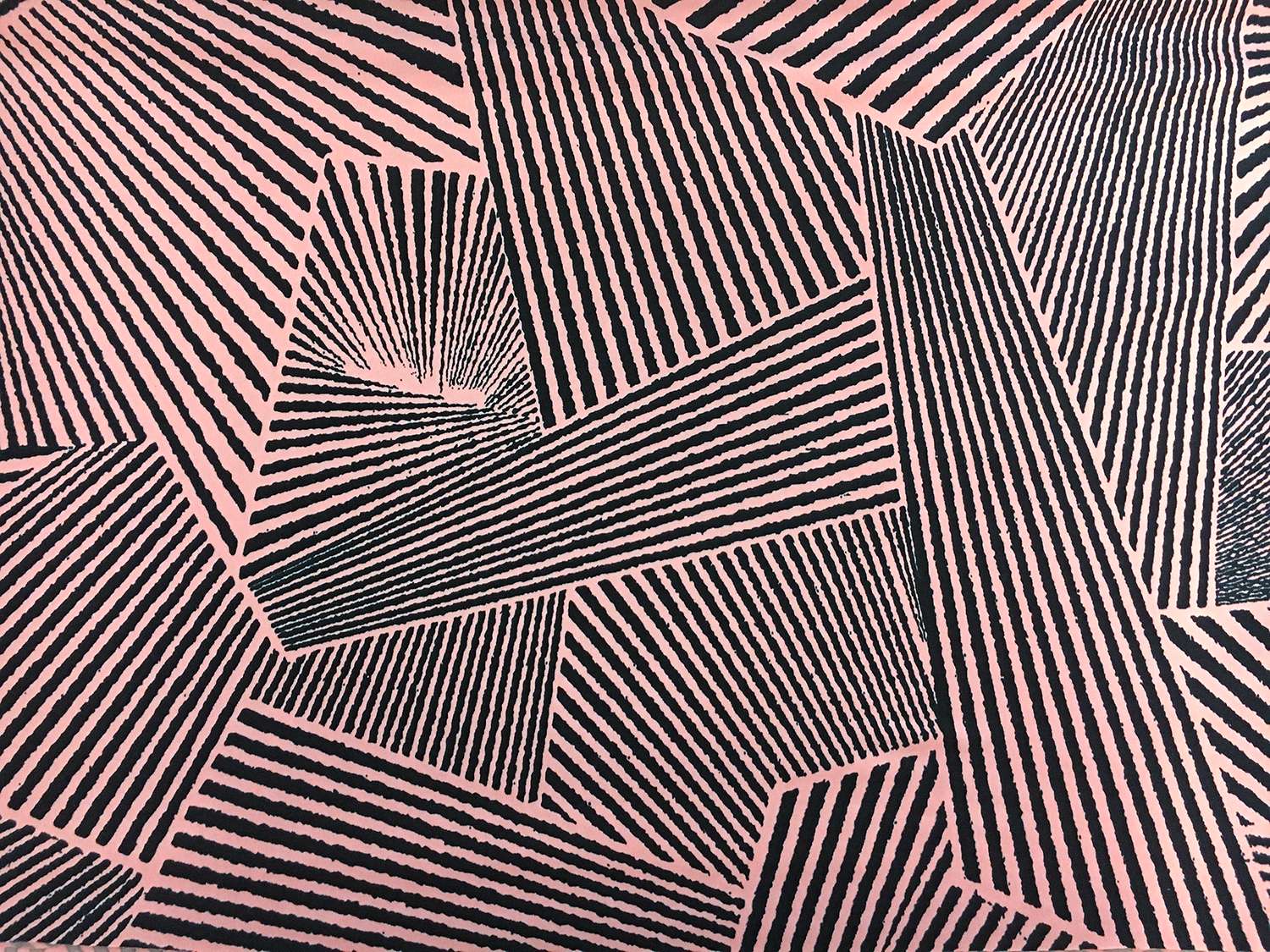 Poly Spandex Jersey Print in Navy and Pink0