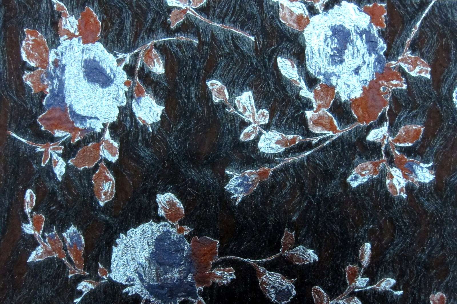 Silk Blend Metallic Cloqué0