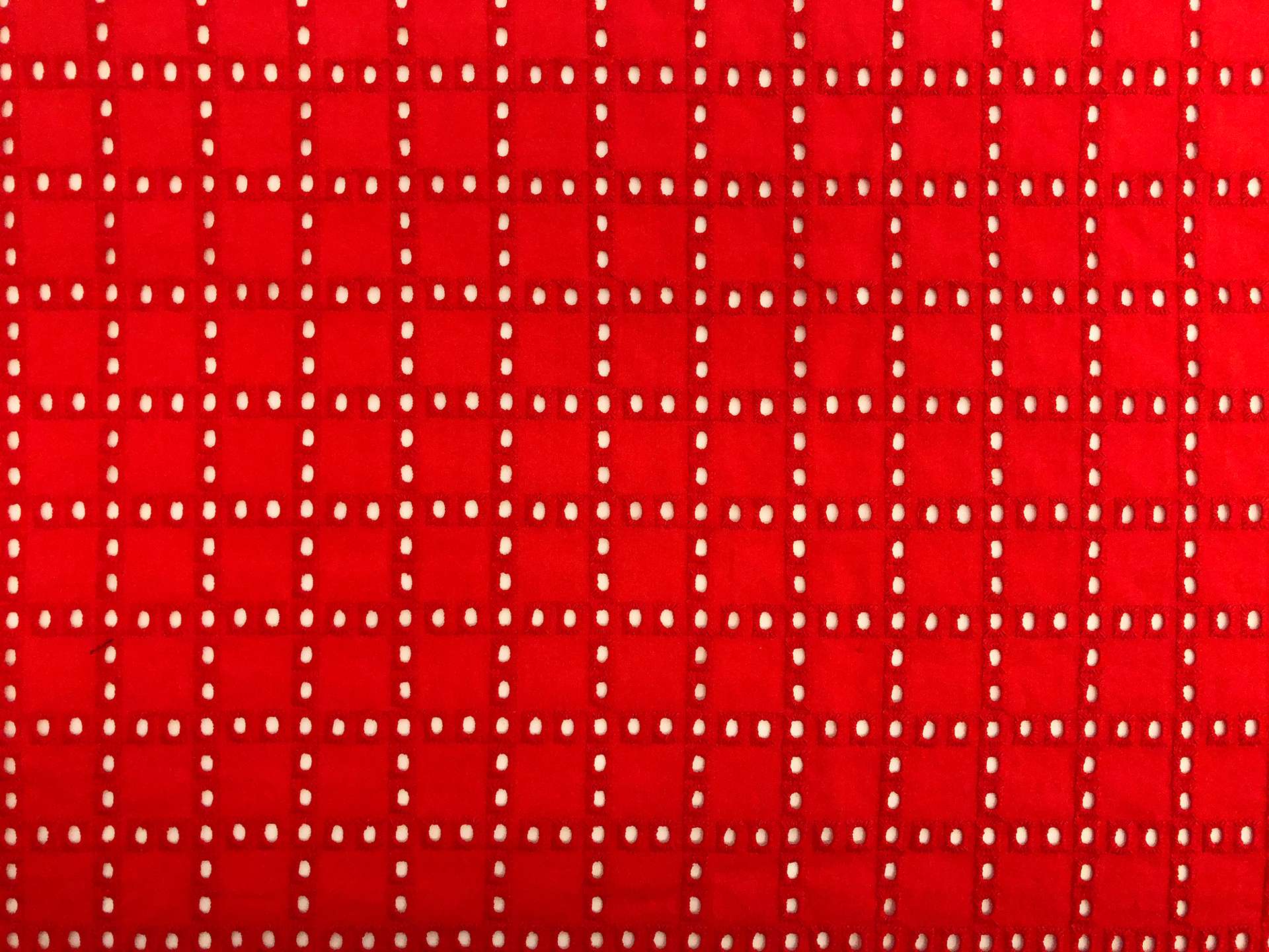 Cotton Eyelet in Tomato0