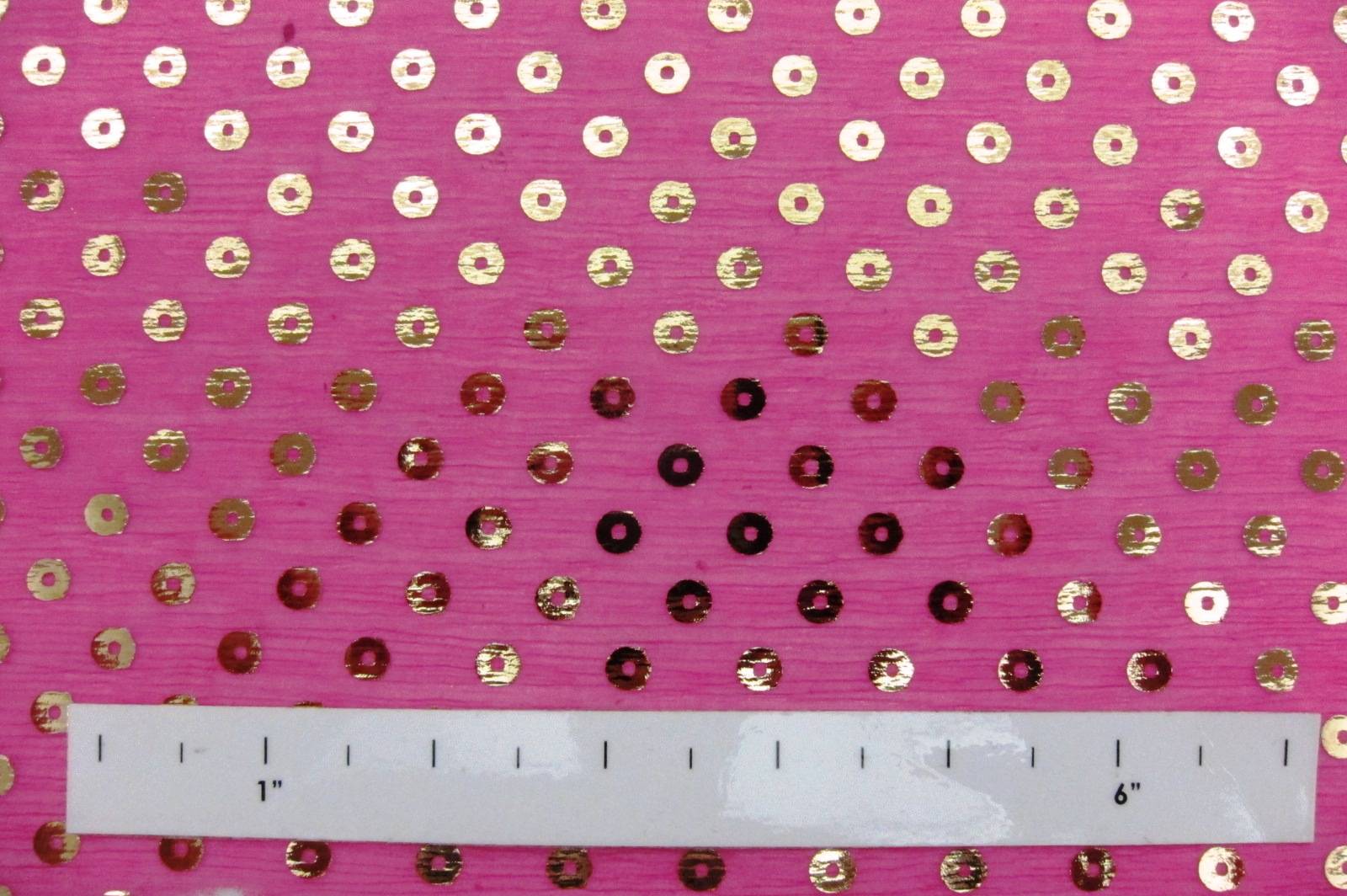 Press on Metallic Sequins on Silk Crinkle Chiffon1