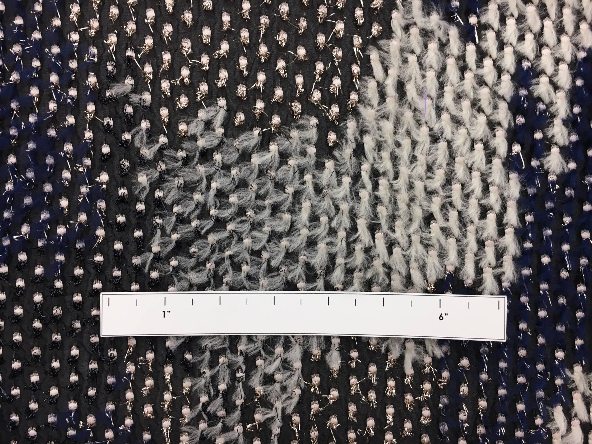 Metallic Fil Coupé Organza Large Zig Zags1