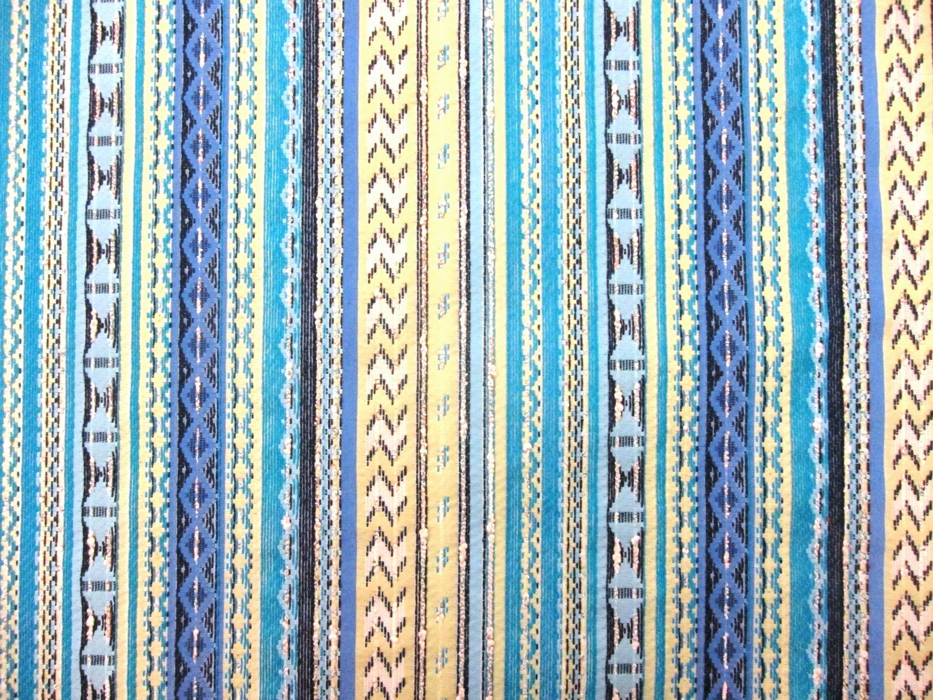 Poly Cotton Blend Ikat Brocade0