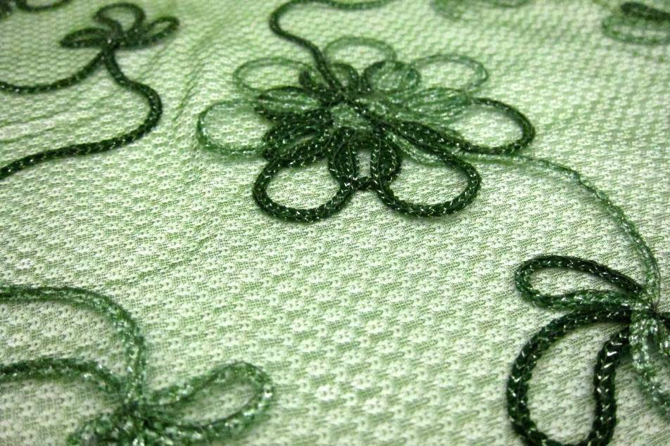 Metallic Ribbon Embroidered Souffle2