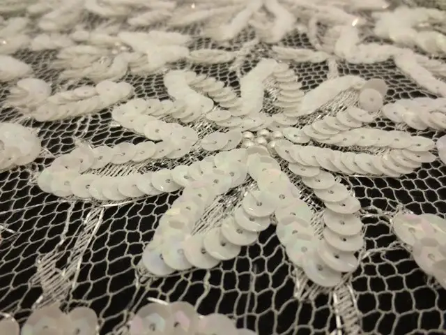 Beaded Metallic Chantilly Lace2