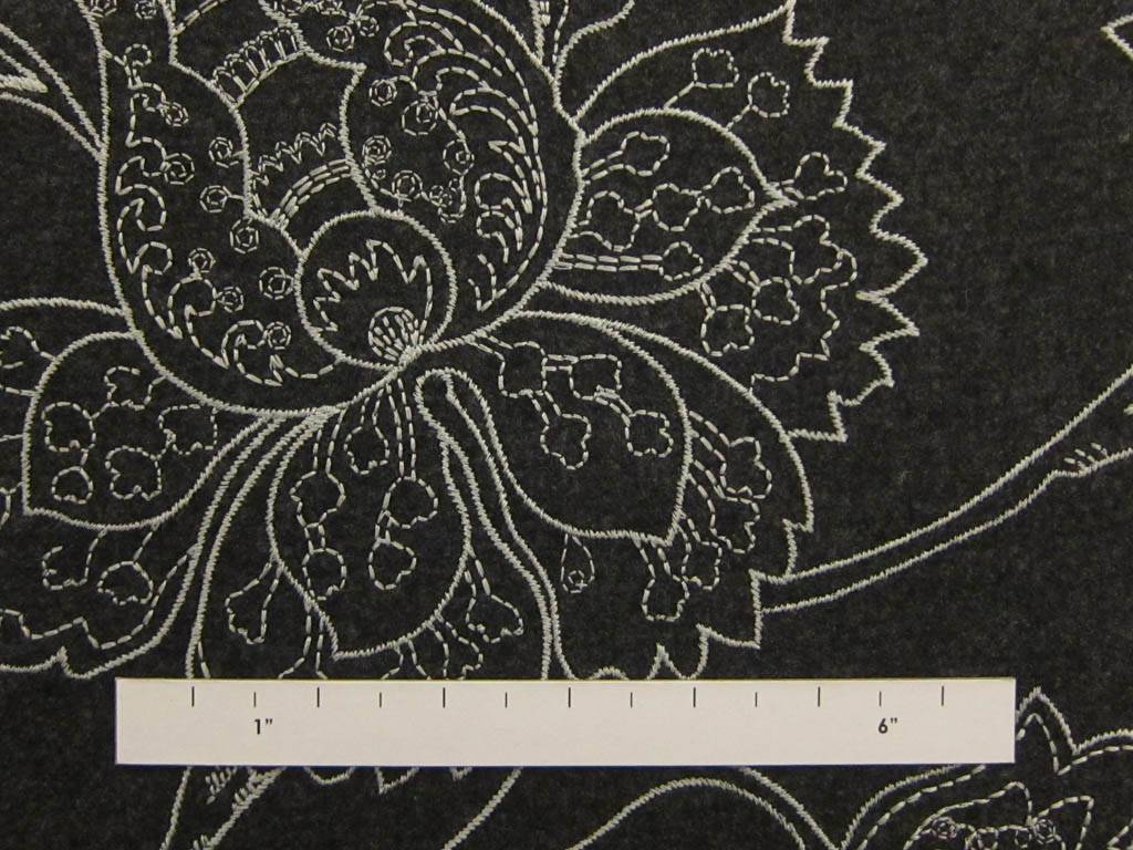 Embroidered Wool Cashmere Coating1