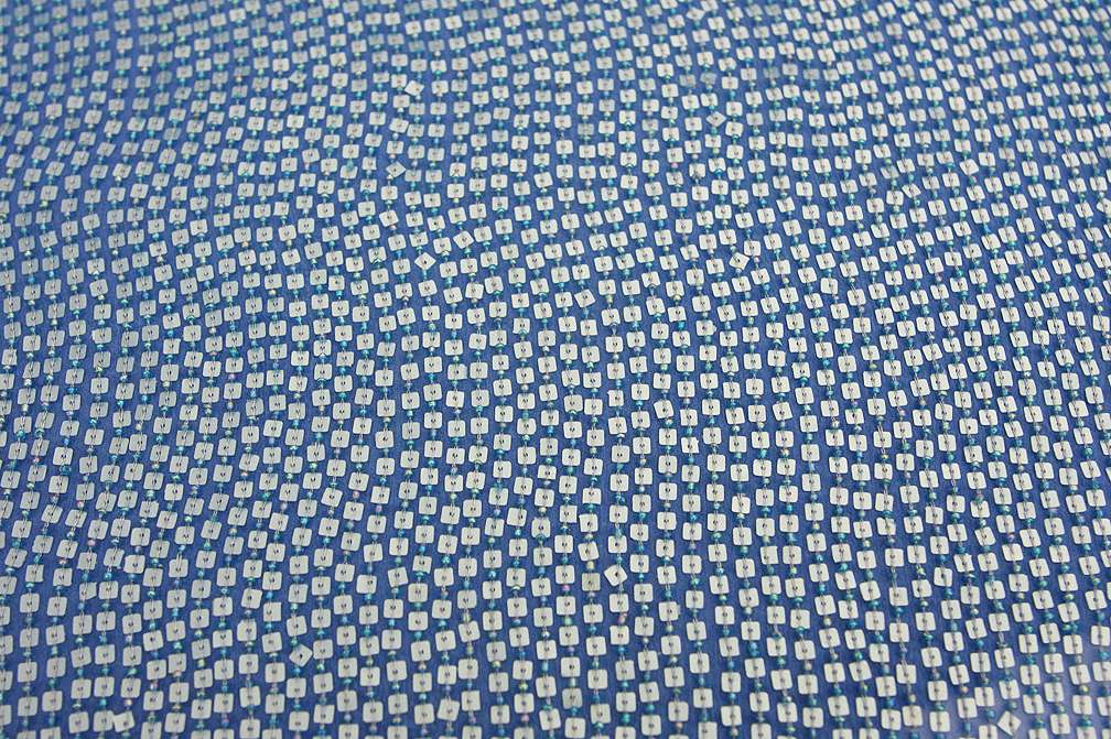 Sequins on Silk Chiffon0