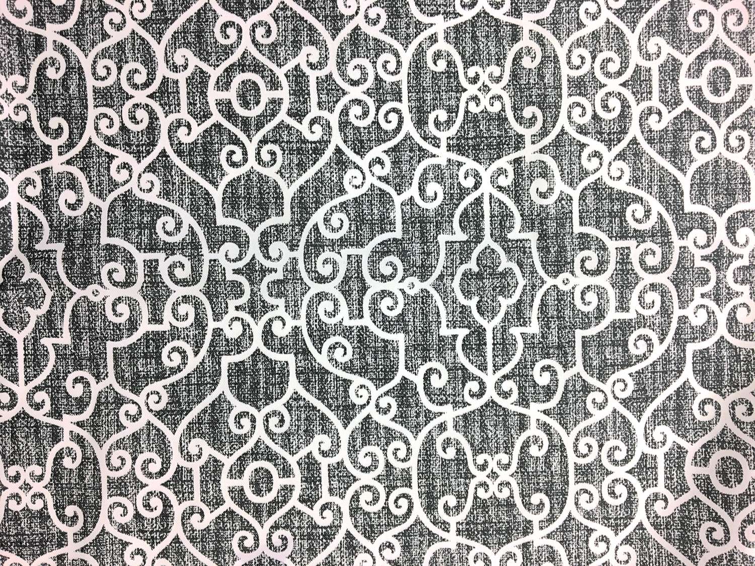 Outdoor Spun Polyester Canvas with Ornamental Print 0