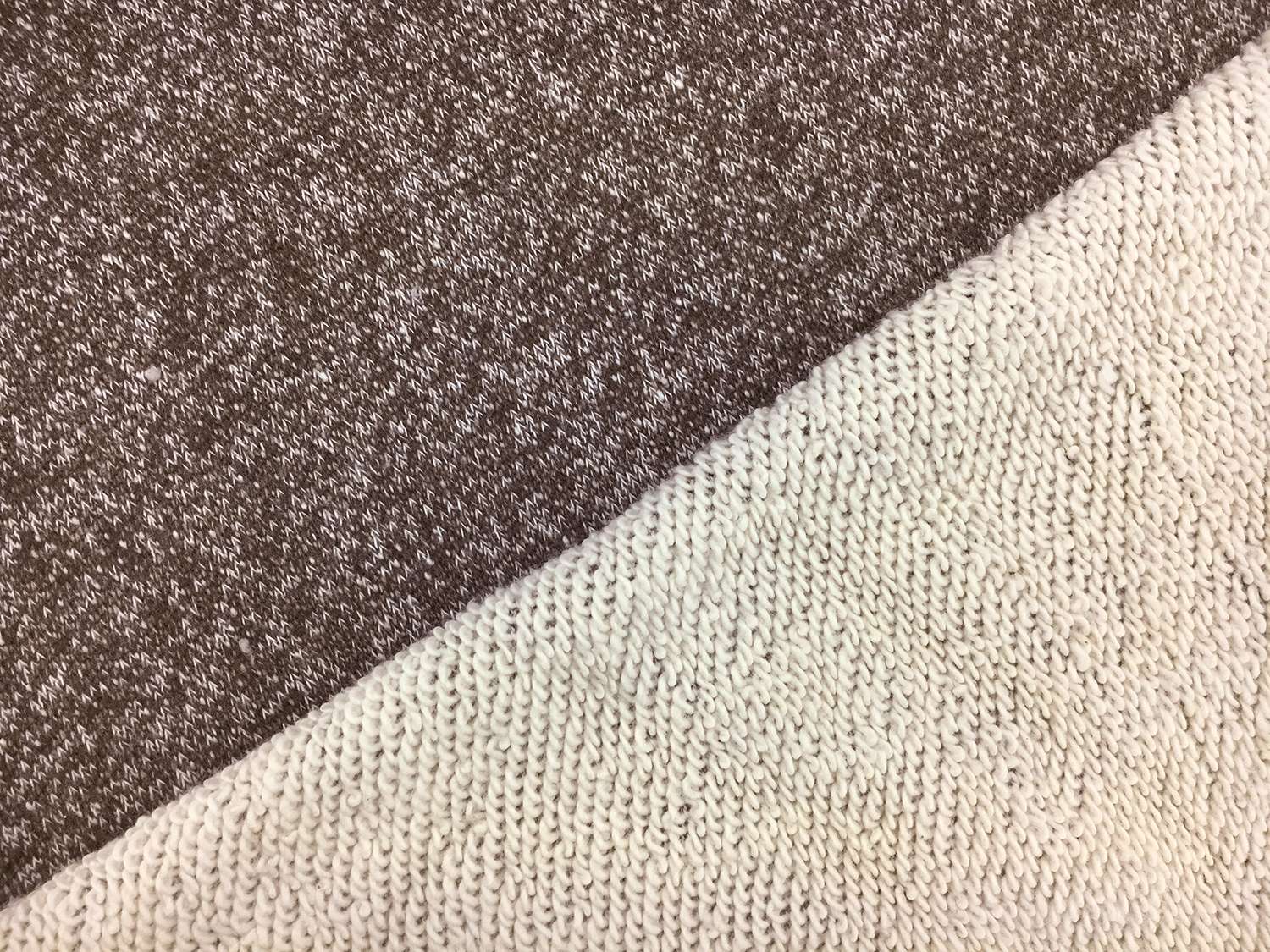 Large Loop Cotton French Terry Knit in Coffee