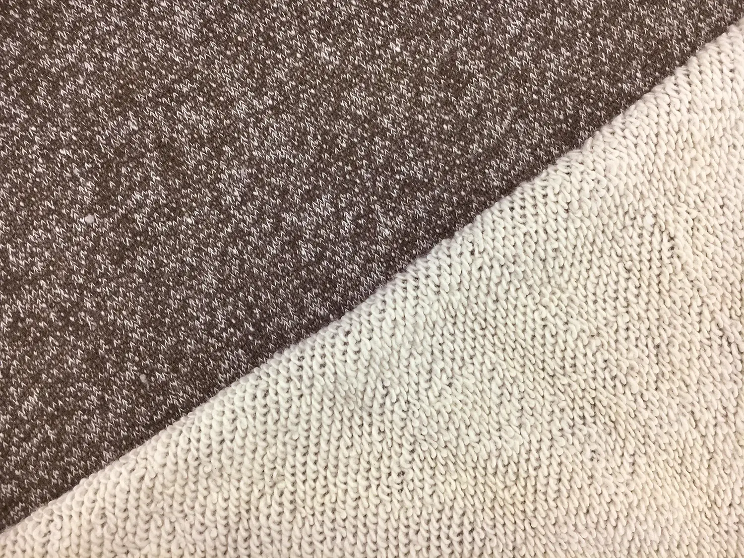 Large Loop Cotton French Terry Knit in Coffee0
