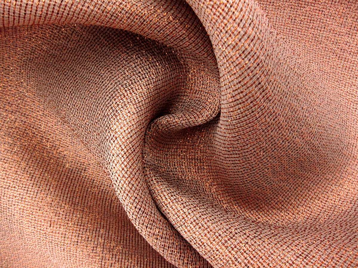 Silk Blend Metallic Marquisette0