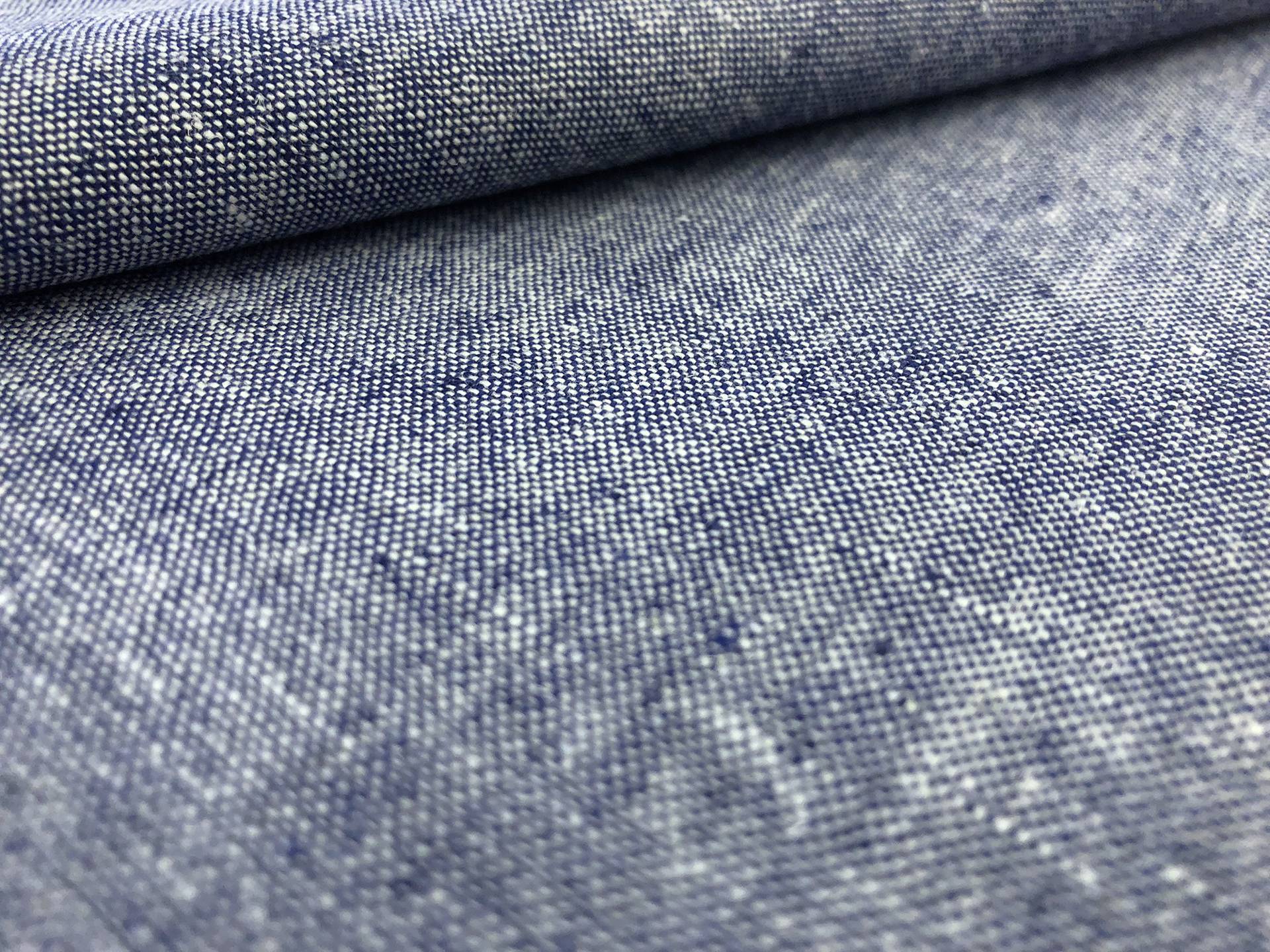 Yarn Dyed Linen Cotton Blend in Denim0