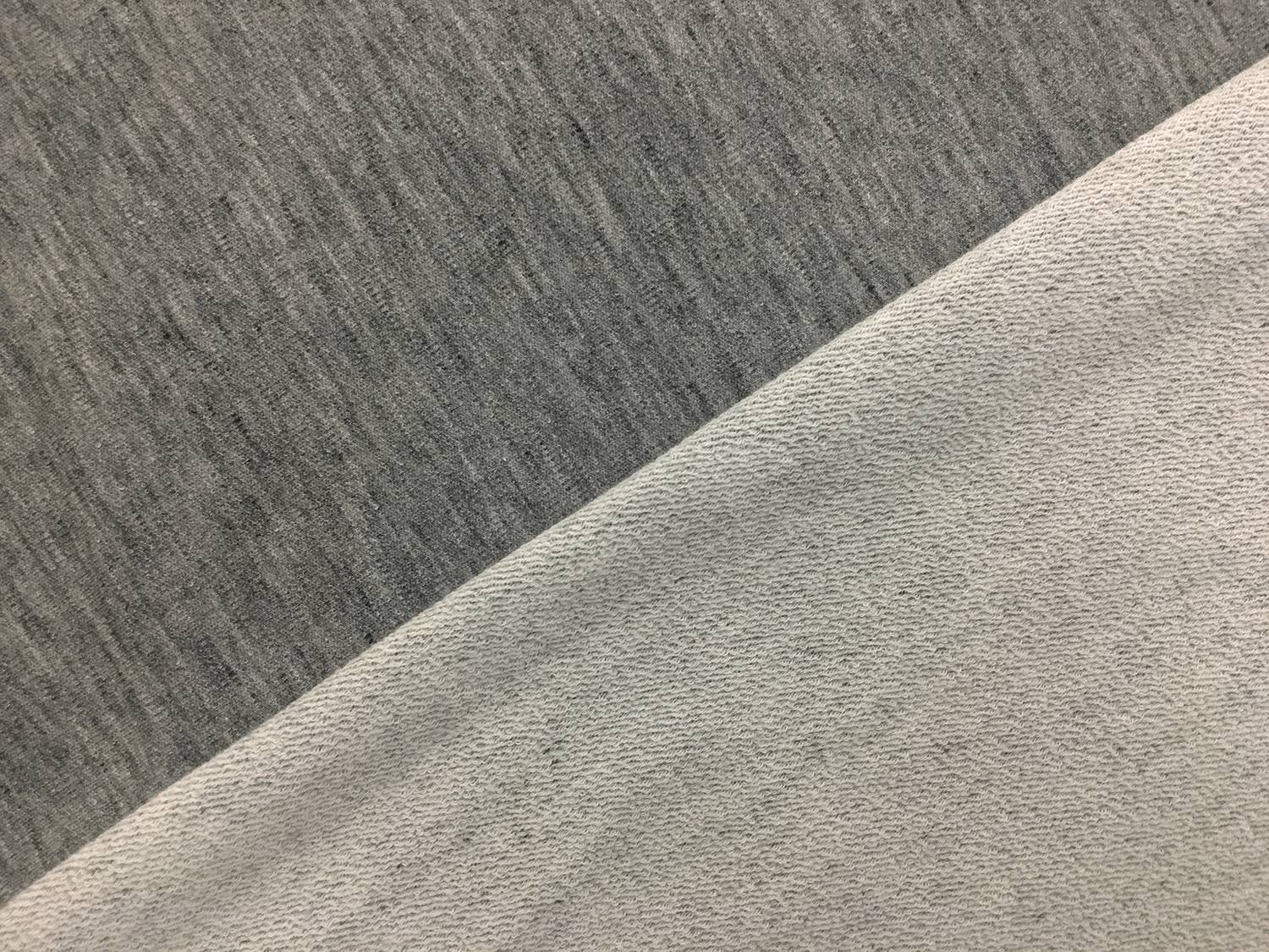Japanese Cotton French Terry in Medium Heather Grey0