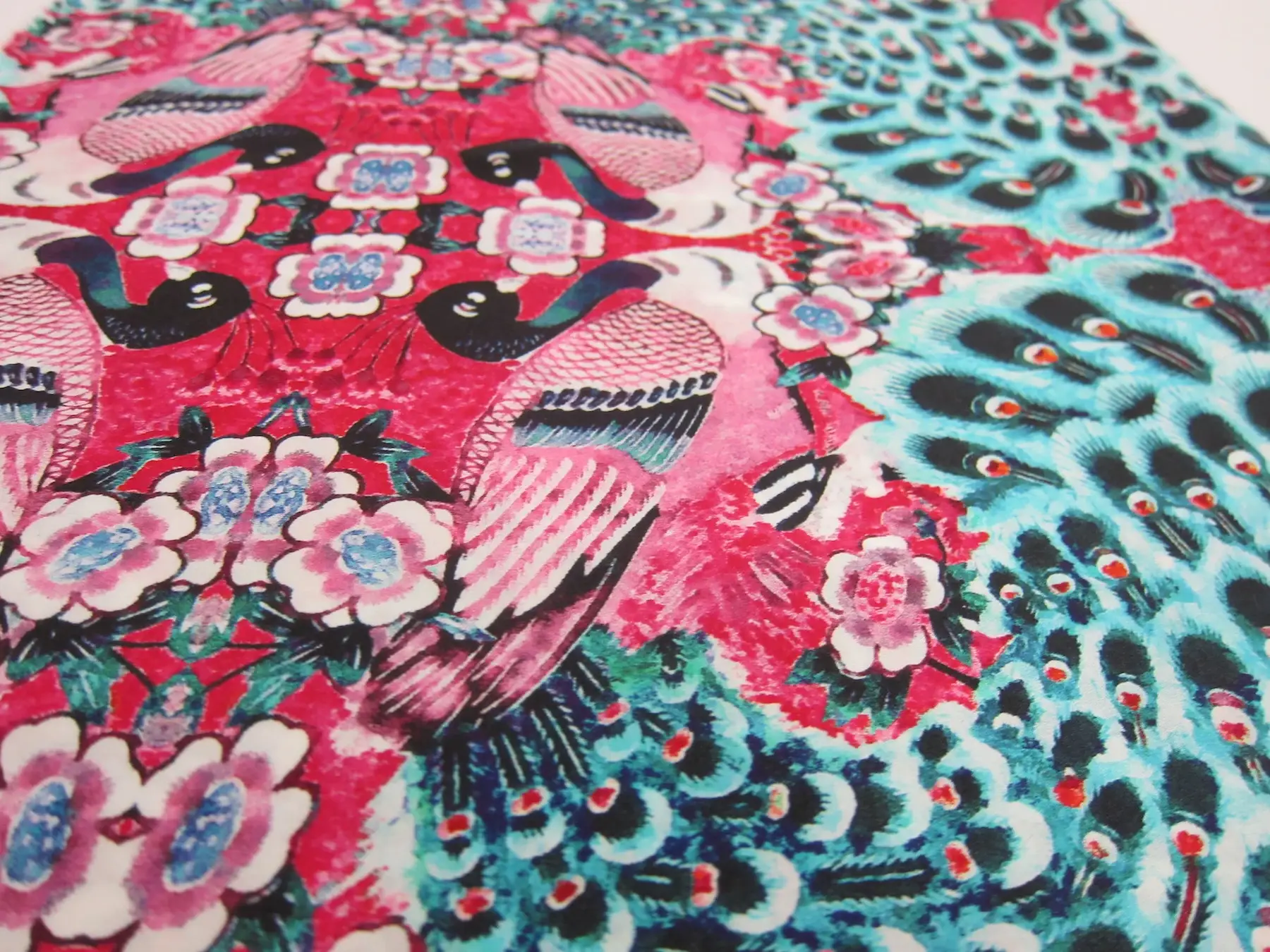Printed Silk Charmeuse0