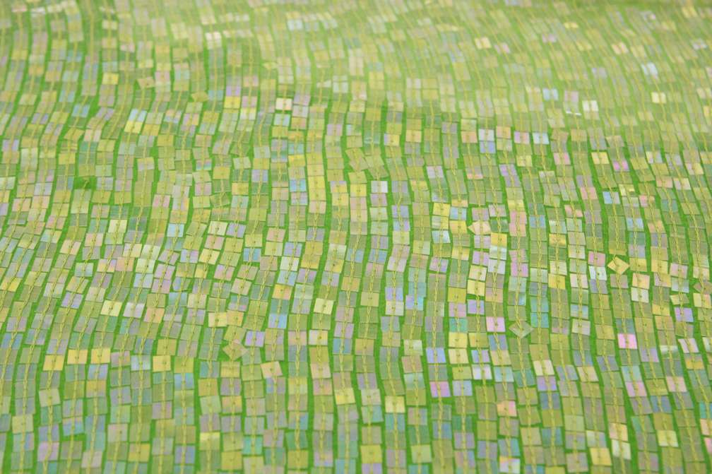 Sequins on Silk Chiffon0