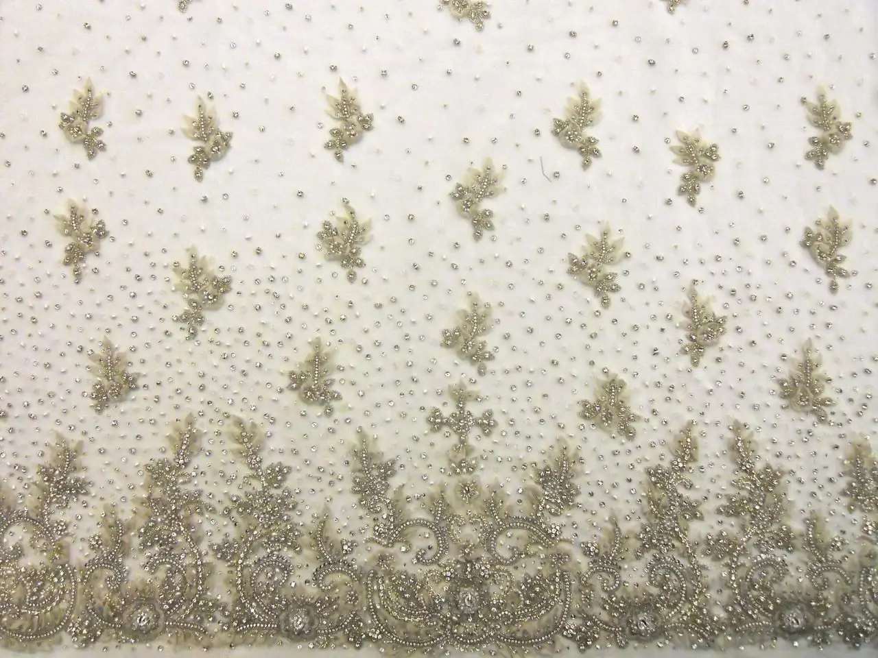 Beaded Embroidered Tulle0
