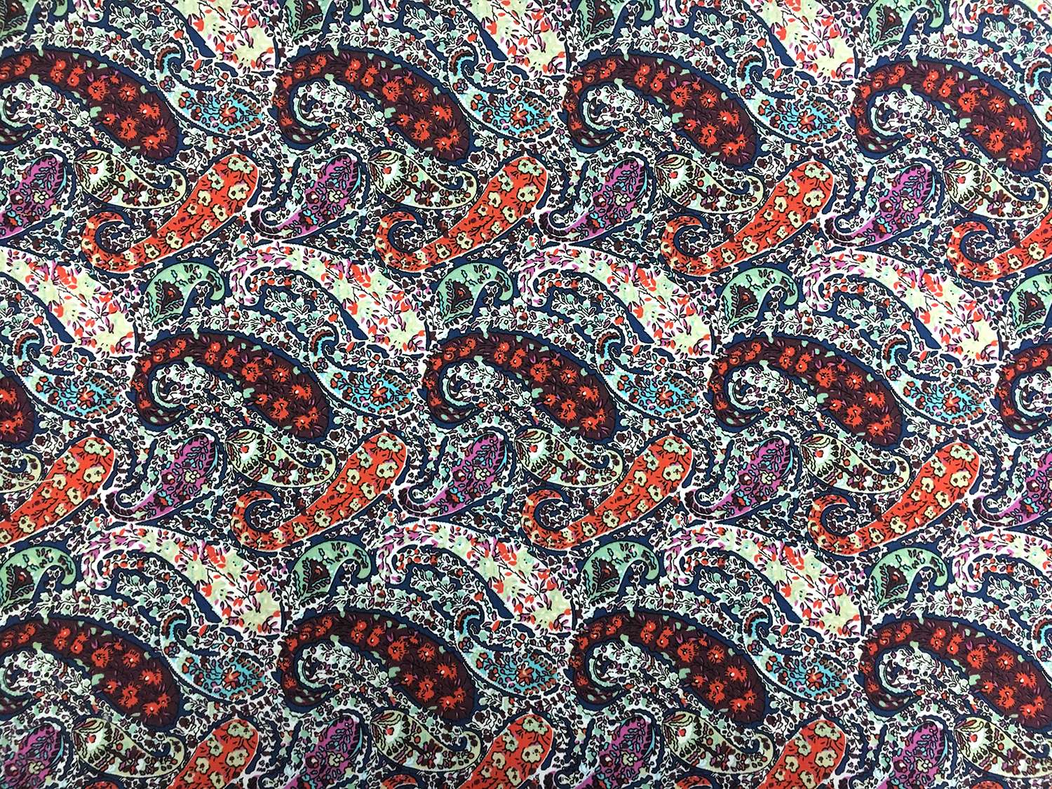 Cotton Lawn Paisley Print0