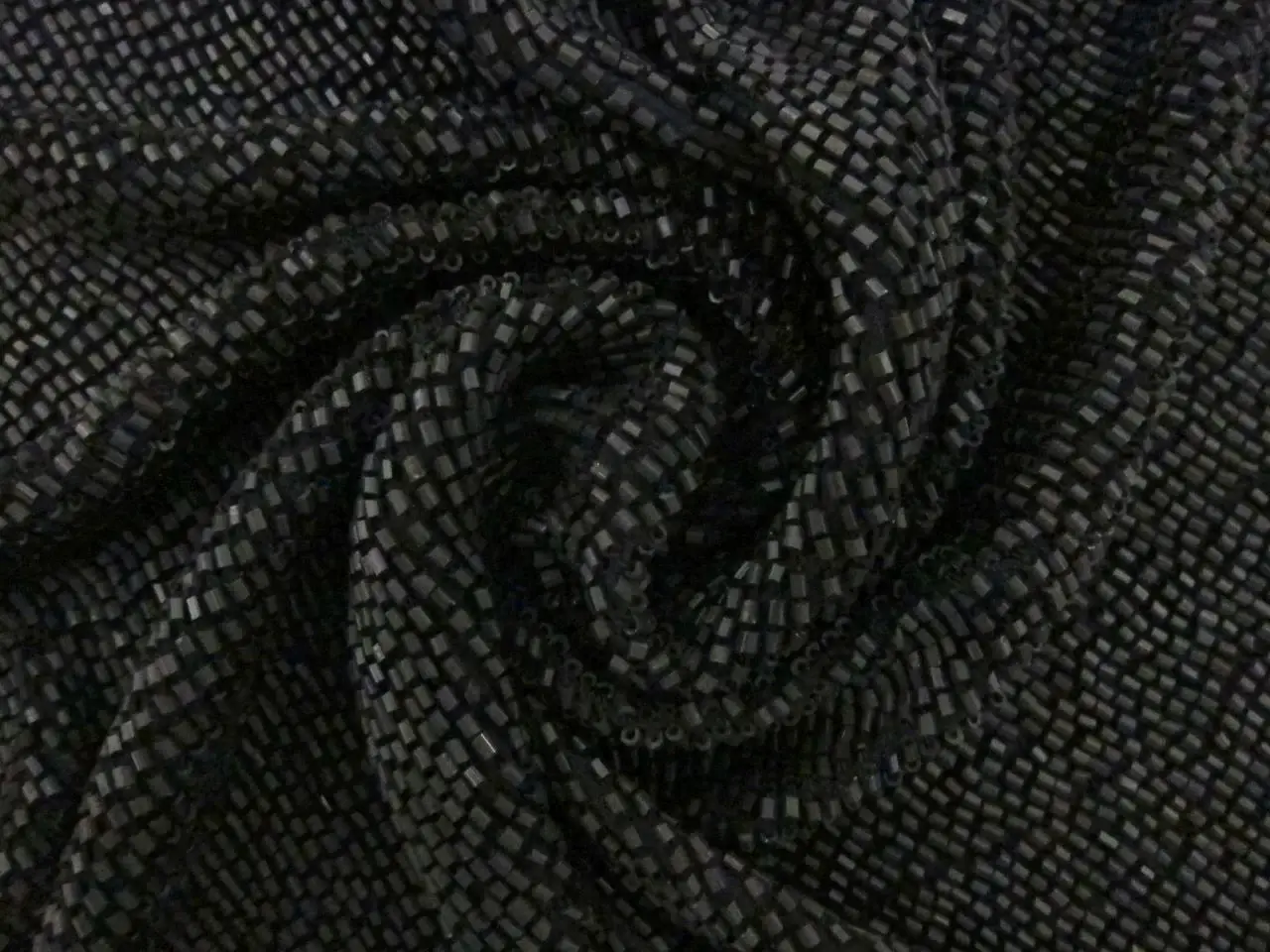Bugle Beads on Silk Chiffon1