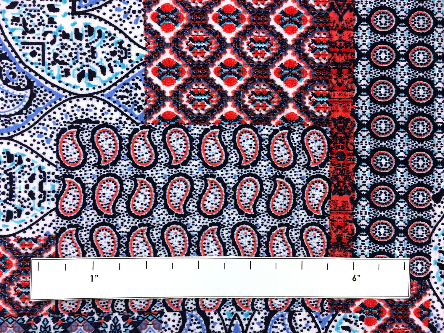 Poly Spandex Jersey With Ornamental Patchwork Print1