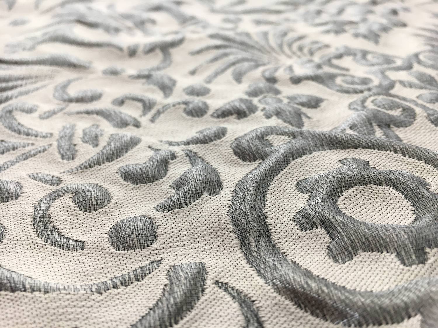 Silk and Poly Blend with Liquid Look Damask Patterns2