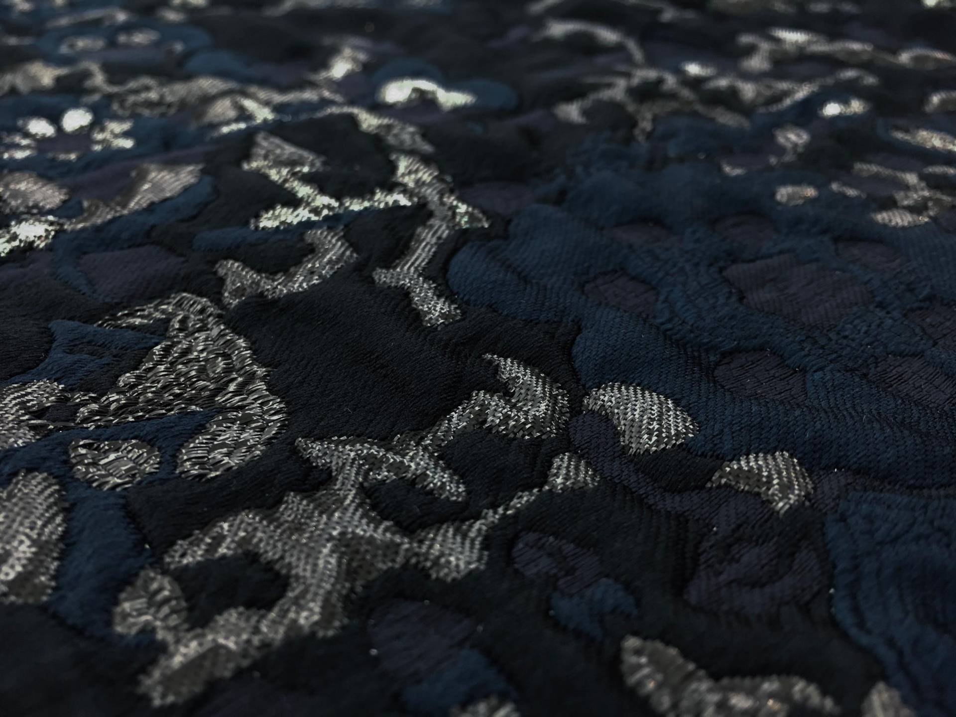 Metallic Brocade with Abstract Flowers2